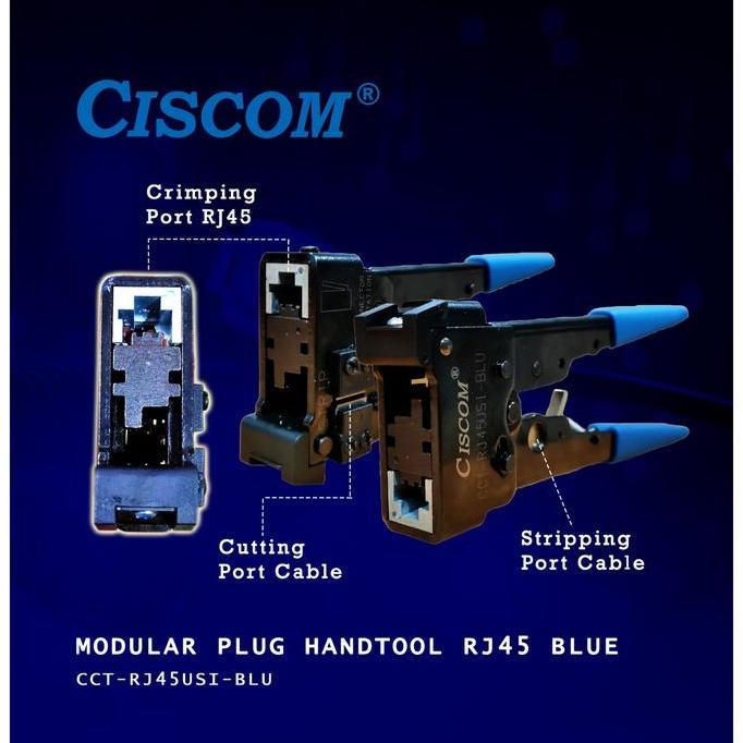 Promo Ciscom Crimping Tool Rj45 Tang Cct-Rj45Usi-Blu ( Model Amp Commscope )