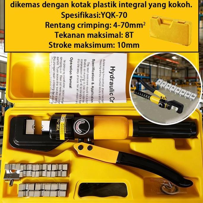 Sale Tang Crimping Hidrolik 70Mm Press Skun - Kapasitas Besar 4-70Mm, Untuk Kabel Listrik & Otomotif