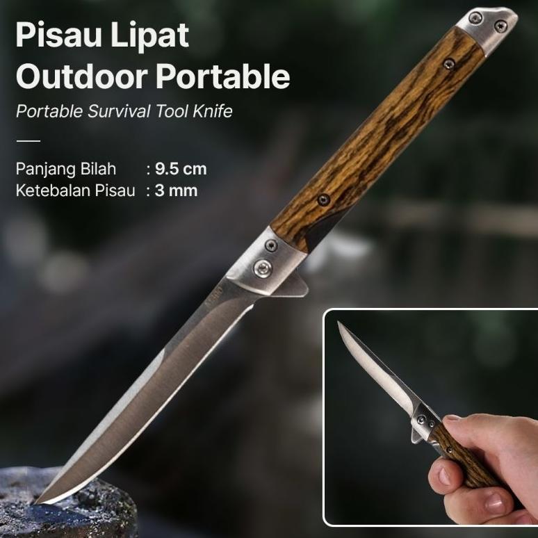 DMS Pisau Lipat Outdoor Portable Knife Survival Tool - M390