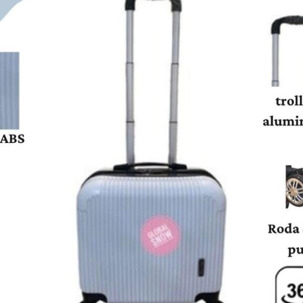 Koper Kabin 2018 17Inch Global Snow / Polo Fans  Termurah / Koper Batindo / Abs / Koper Pramugari / 