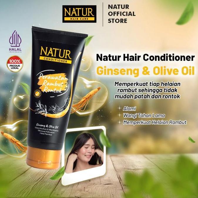 Paket Natur Ginseng Perawatan Rambut Rontok-Rambut Tipis Shampoo Conditioner Shampo Haircare Sampo R