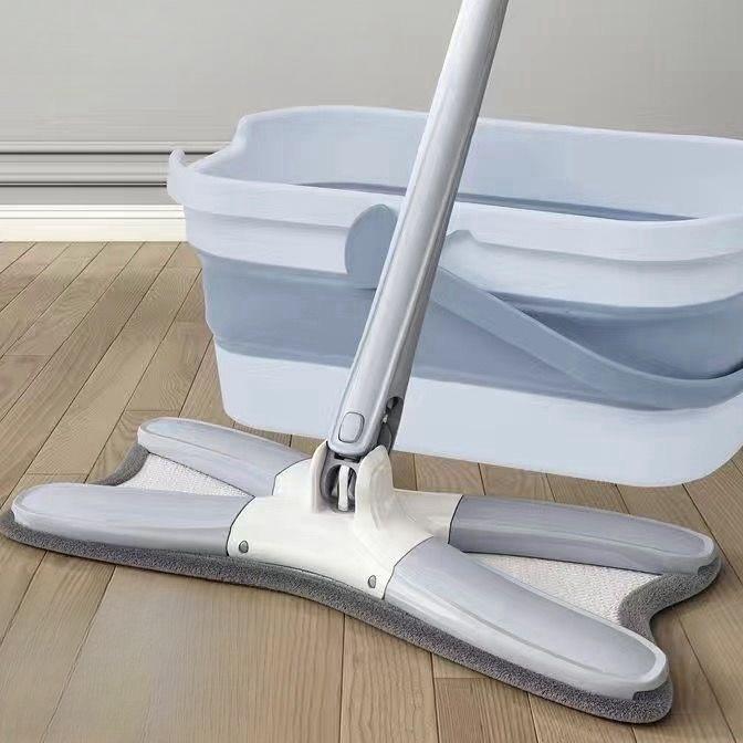 Alat Pel Lantai Pembersih/Alat Pel Lantai Mop Dengan Rol Praktis Kain Pel Putar Spin Mop/Alat Kain P
