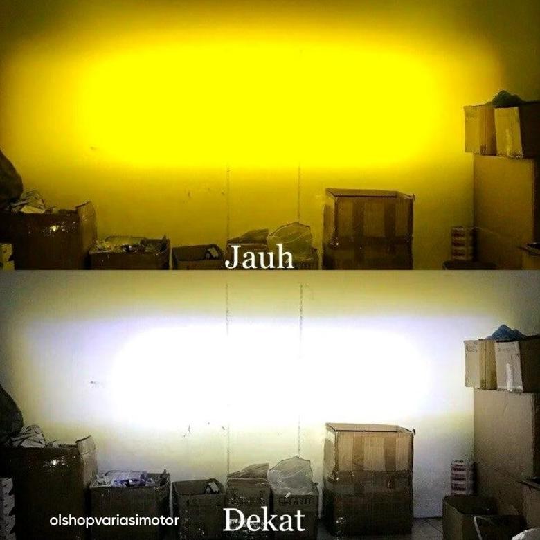 NEW LAMPU UTAMA LED DEPAN MOTOR HONDA SUPRA X 125 FI COMBO 2 WARNA PUTIH KUNING