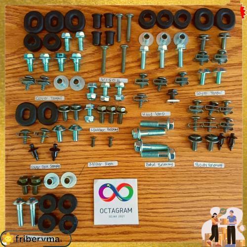 Baut Body Full Set Yamah Vixion Nvl /Baut Body Full Set Yamah Vixion Nva/Baut Full Set Body Vixion N