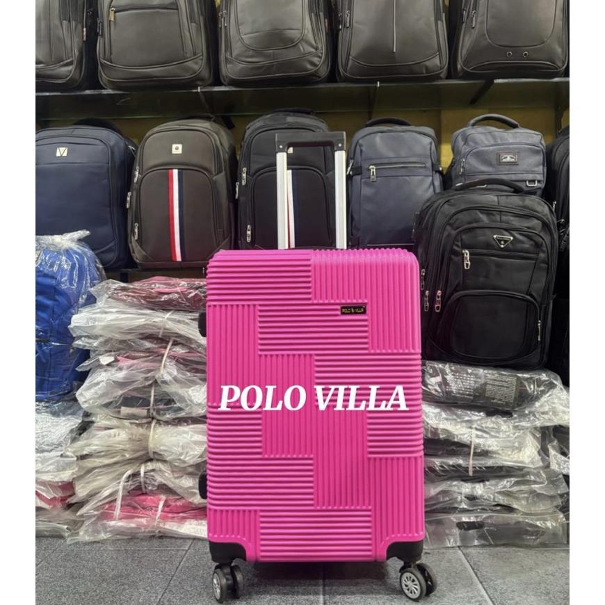 Koper Fiber Polo Villa Ukuran 20 Inch Size Kabin Anti Pecah Tahan Air Roda 360 Mutar