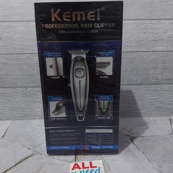 Capelli- Hair Trimmer Kemei Km-1949 Original - Hair Clipper Kemei 1949 Murah