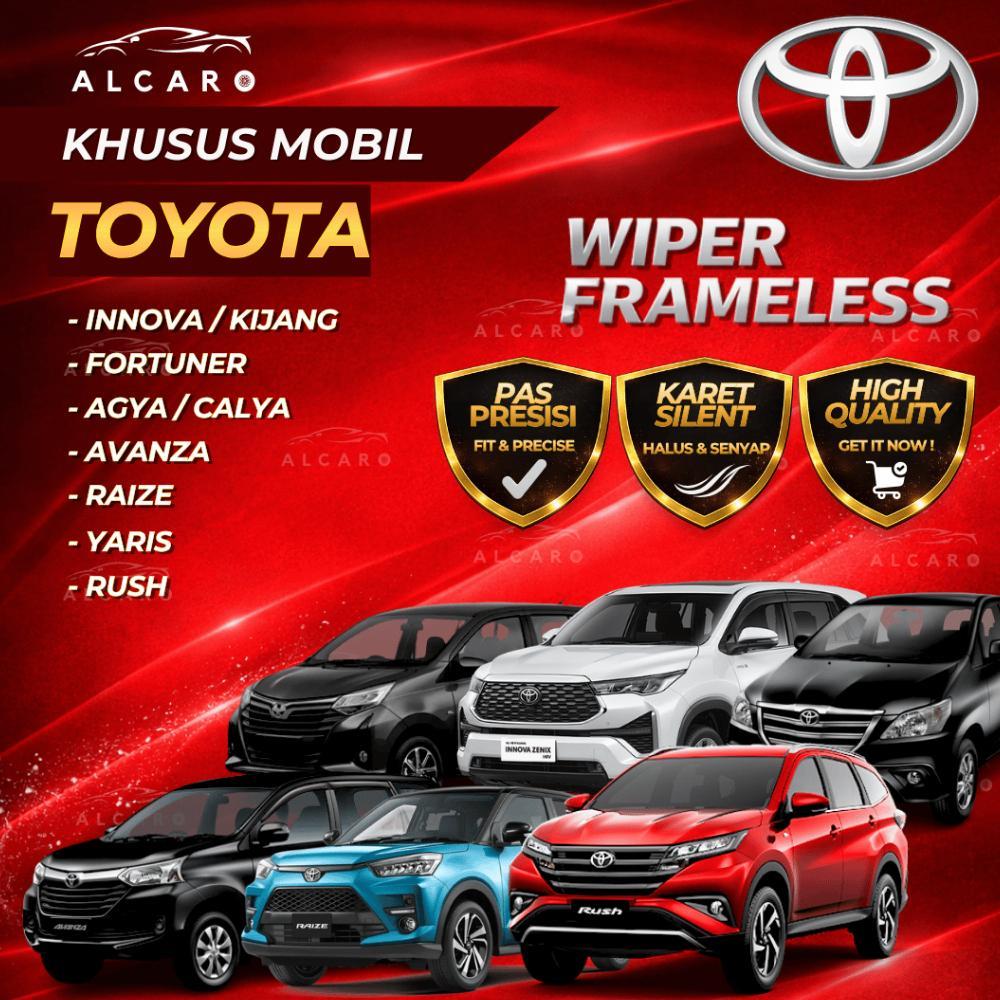 Alcaro Wiper Frameless Premium Toyota Kijang Innova / Innova Reborn / Avanza / Rush / Fortuner / Agy