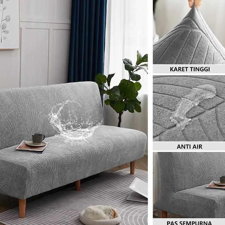 Sarung Sofa Waterproof Elastis Anti Air & Anti Noda | Cover Sofa Stretch Mudah Dipasang | Penutup So