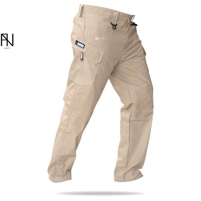 Anfi Celana Cargo Tactical Bigsize Panjang Ribstop 42-48 Hijau Hitam Kain Tebal