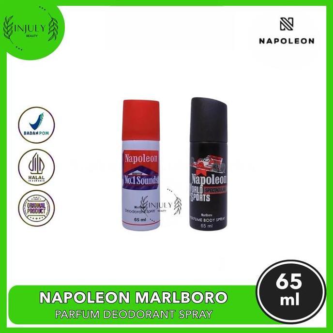 Hsadh- Parfum Deodoran Marlboro Napoleon (00Ml/100Ml/65Ml) - Hitam Dan Putih
