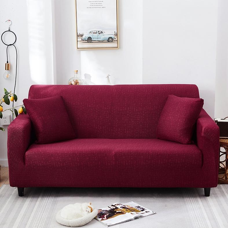 Etfelicel Elastic Sofa Cover Grid / Sarung Sofa Kain Penutup Sofa Elastis Stretch Bermotif Garis