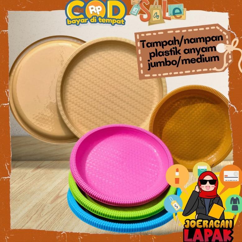 TAMPAH JUMBO DIAMETER 54 CM MOTIF ANYAM UKURAN BESAR DAN MEDIUM L DAN XXL NAMPAN TUMPENG SERBAGUNA T