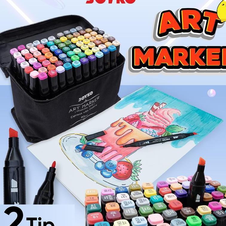 Art Marker / Alcohol Marker Spidol Berwarna Joyko Armk-74-30 ~ 80