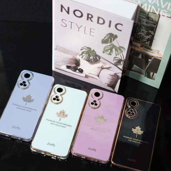 Maple Leaf oppo reno 8T 4g Softcase Plating Silicone Case