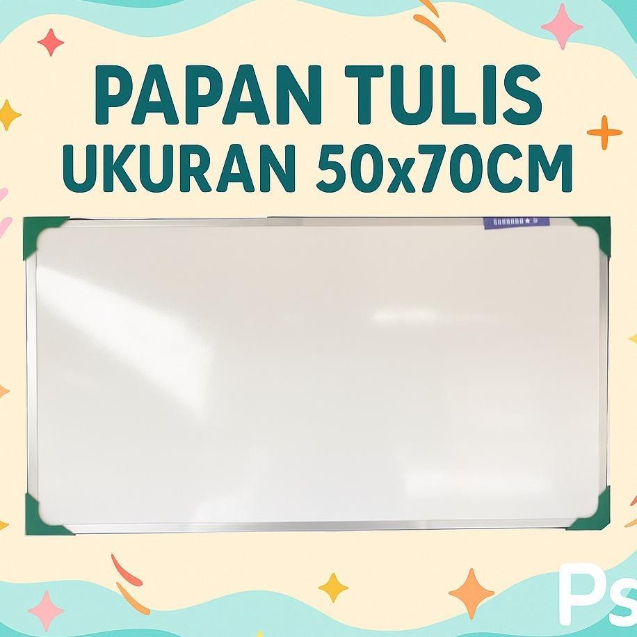 Papan Tulis Whiteboard Non Magnet 50X70 Cm Standar & Premium (Spidol + Penghapus)