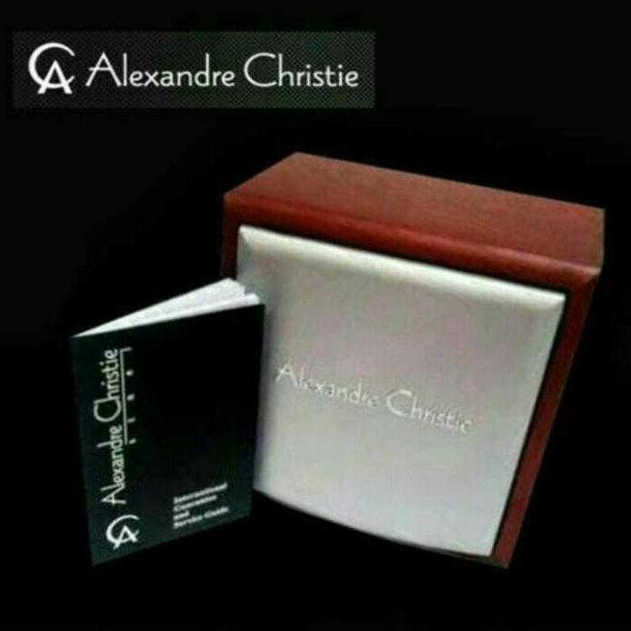 ALEXANDRE CHRISTIE AC2879 AC 2879 BLACK ROSEGOLD Jam Wanita Original