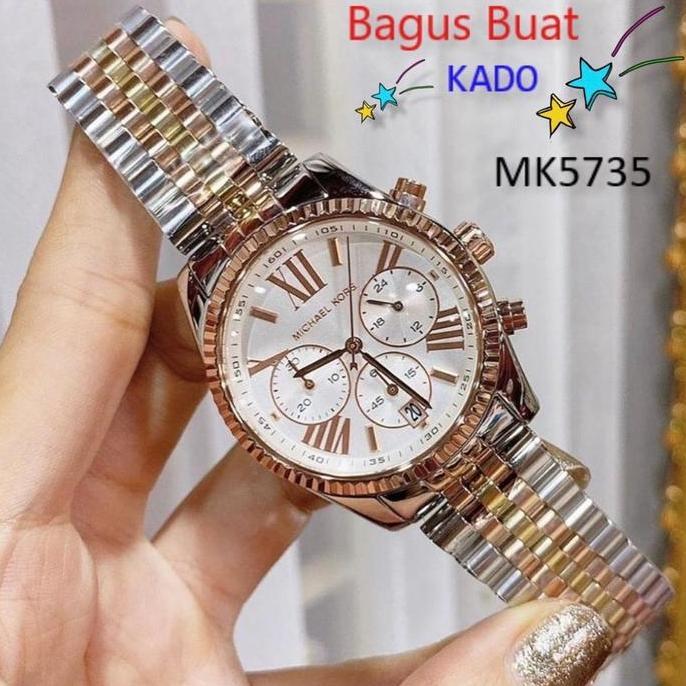 Jam Tangan Wanita MICHAEL KORS MK5735 Model Mewah Rosegold Original