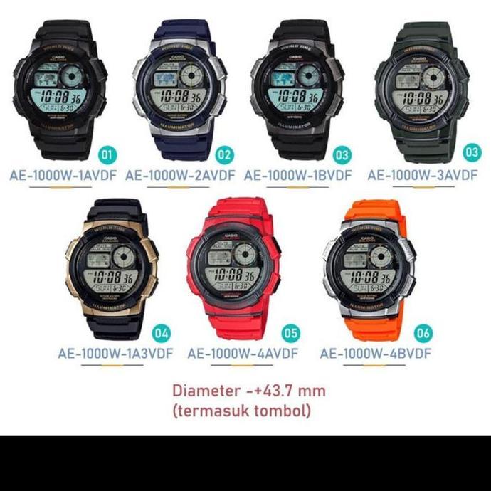 Jam Tangan Casio AE1000W AE-1000W Digital Original