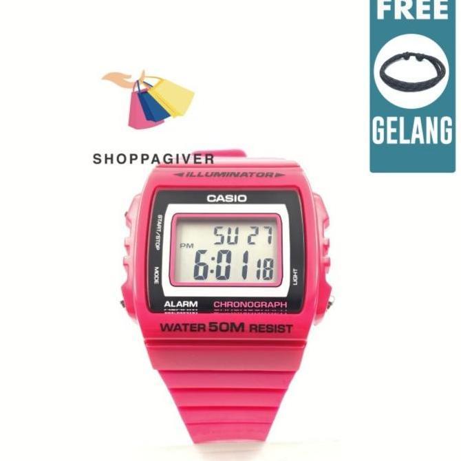JAM TANGAN CASIO ORIGINAL W-215H-4A / W-215H-4AVDF DIGITAL SQUID GAME