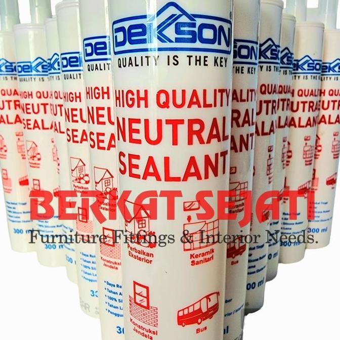 Promo Lem Sealant Dekkson Neutral / Dekson Netral Silicone Kaca Brown Coklat Cod