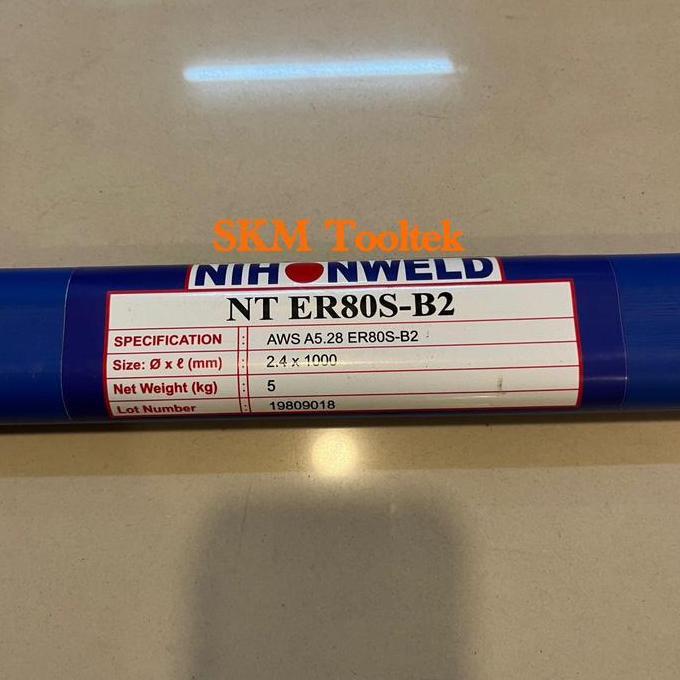 Grosir Kawat Las Nihon Weld Nt Er80S-B2 2,4Mm Awsa5 28 Er80S-B2 (5Kg)