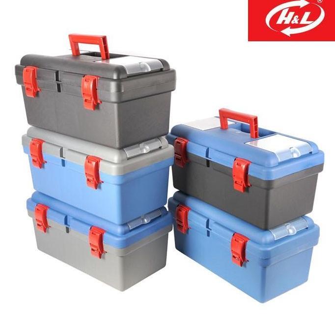 Lansungkirim- Hl Tool Box Besar 18 Inch Toolbox Kotak Perkakas Tempat Penyimpanan Kenmaster Tool Box