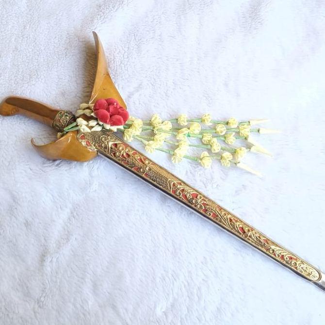 Keris Kerawang Set Melati Ronce Hiasan Aksesories Pengantin Pria Jawa
