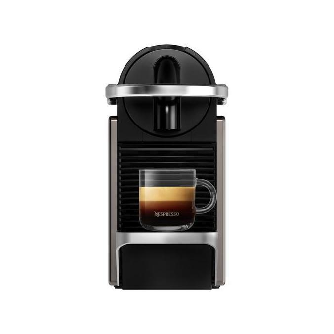 Kuche- Nespresso Pixie 630 Coffee Machine, Titanium With Aeroccino3