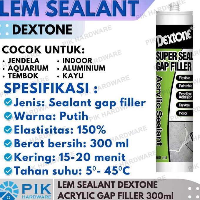 Promo Lem Super Sealant Acrylic / Gap Filler Dextone | Lem Tembok / Akrilik Cod
