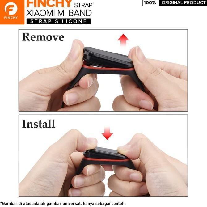 liningcrow - Finchy Silicone Strap for Xiaomi Mi Band 5 Sporty Dual Tone Wristband Diskon