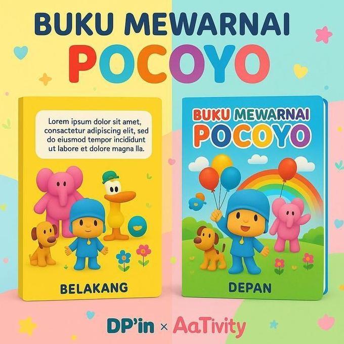 DpinxAaTivityBuku Gambar Mewarnai [ POCOYO ] Anak Karakter Lucu Edukasi & Hiburan Kreatif | Buku Akt