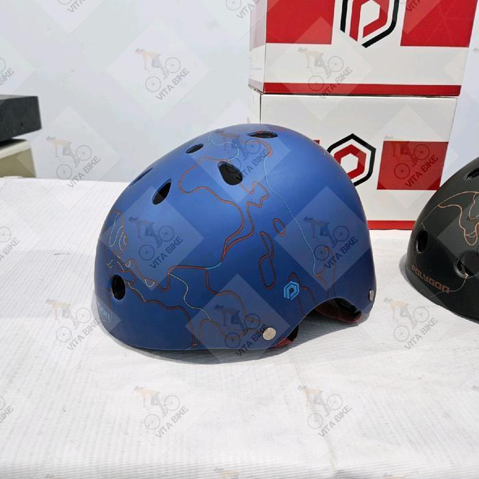 Helm Sepeda Bmx Skate Board Polygon Hoppe Model Batok (Adjustable) Original Dan Terpercaya