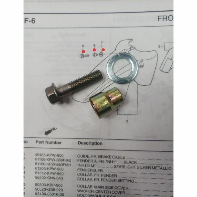 Baut Set Bosh&Ring Spakbor Depan Kirana Astrea Grand Sabit Legenda Ori Terbaik