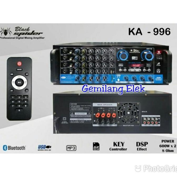 Amplifier Karaoke BLACK SPIDER KA 996 Bluetooth