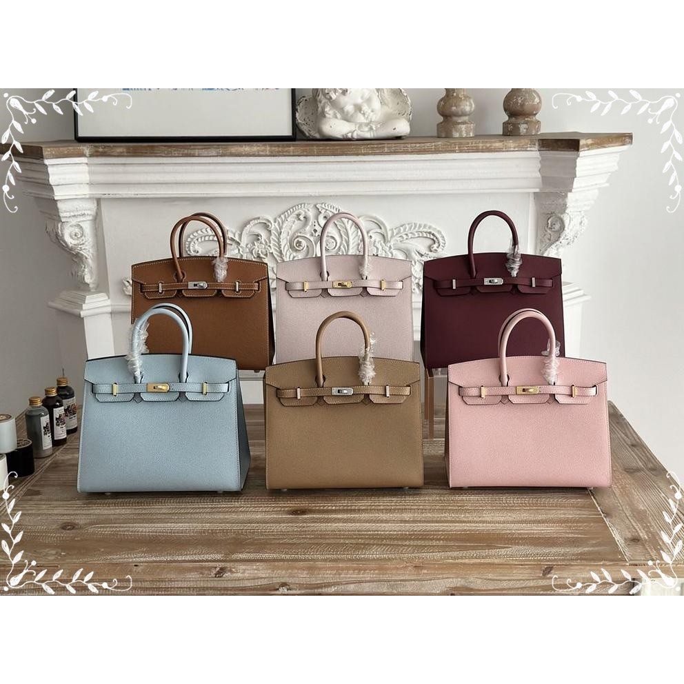 HM epsom Birkin sellier 25 strutured shopper handbag handmade stitch full package