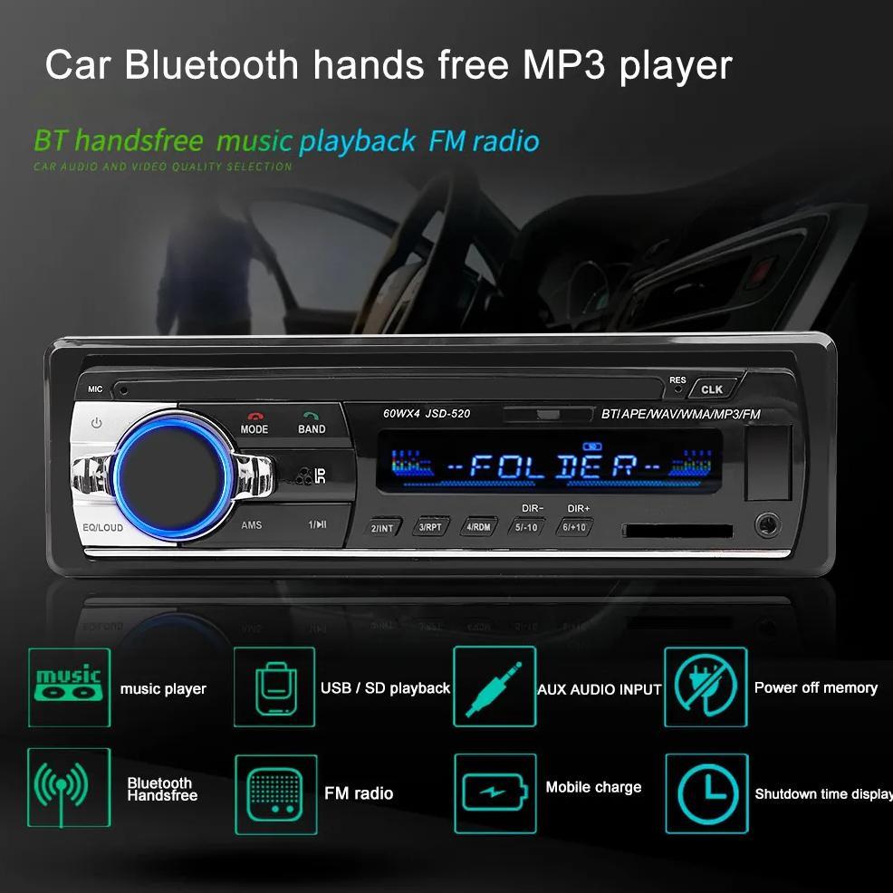 Bluetooth car tape multifunction car radio audio tape USB MP3 FM radio JSD-520