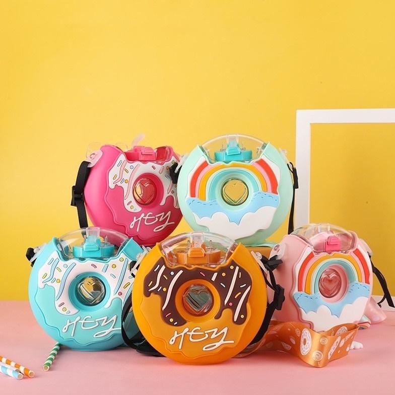 JCO Botol Minum Bentuk Donat + Free tali 380ML Botol Minum Anak Donat BZ-263 JCO