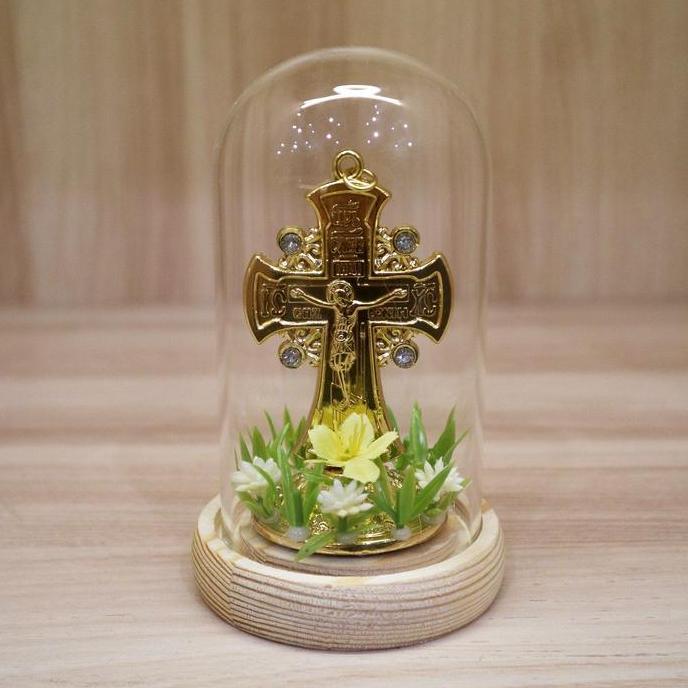 Hiasan Glass Dome Classic Patung Bunda Maria Yesus Souvenir Pajangan Dekorasi Rohani LJ
