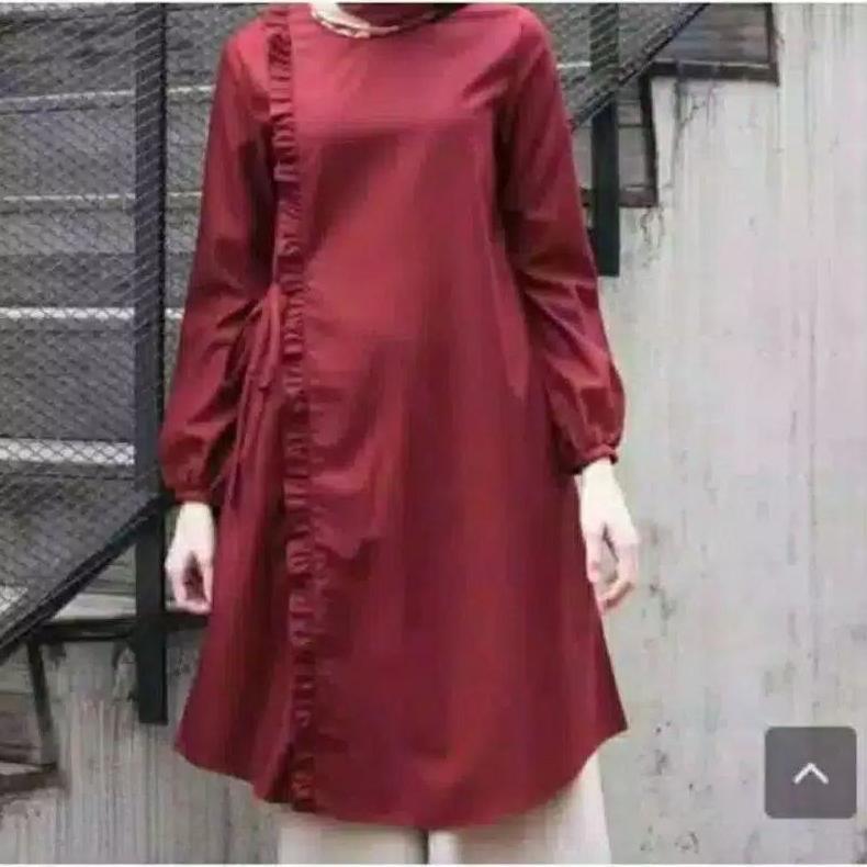 OFFICIAL TUNIK REMPEL - TUNIC TUNIK POLOS - BAJU ATASAN WANITA KEKINIAN - BAJU REMAJA MUSLIM