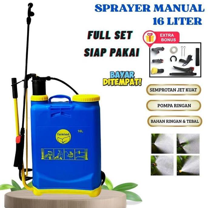 Termurah Farmland Tangki Spray Manual 16 Liter Sprayer Pompla Semprotan Pertanian Alat Penyemprotan 