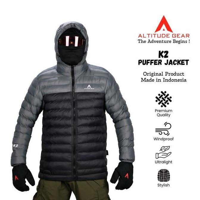 Eiger - Altitude Gear K2 Jaket Gunung Puffer Outdoor Pria Wanita Jaket Gelembung Parasut Sport jacke