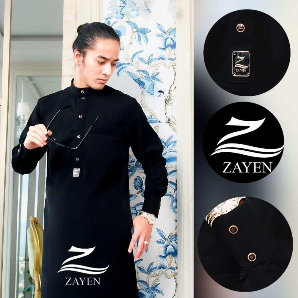 PREMIUM JUBAH SLIMFIT PRIA GAMIS PRIA SLIMFIT JUBAH ZAYEN HITAM JUBAH PRIA MUSLIM JUBBA MODEL TERBAR
