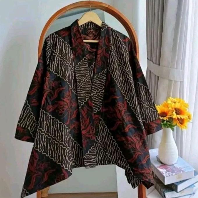 Blazer Batik Wanita Outer Batik Cardigan Batik Wanita Kantor