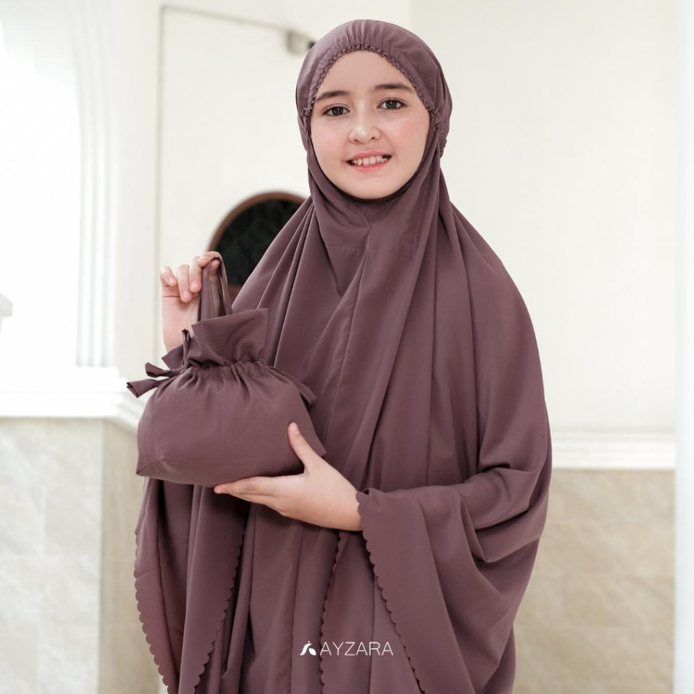 BEST SELLER AYZARA - MUKENA ANAK LITE POLOS ATAYA SERIES