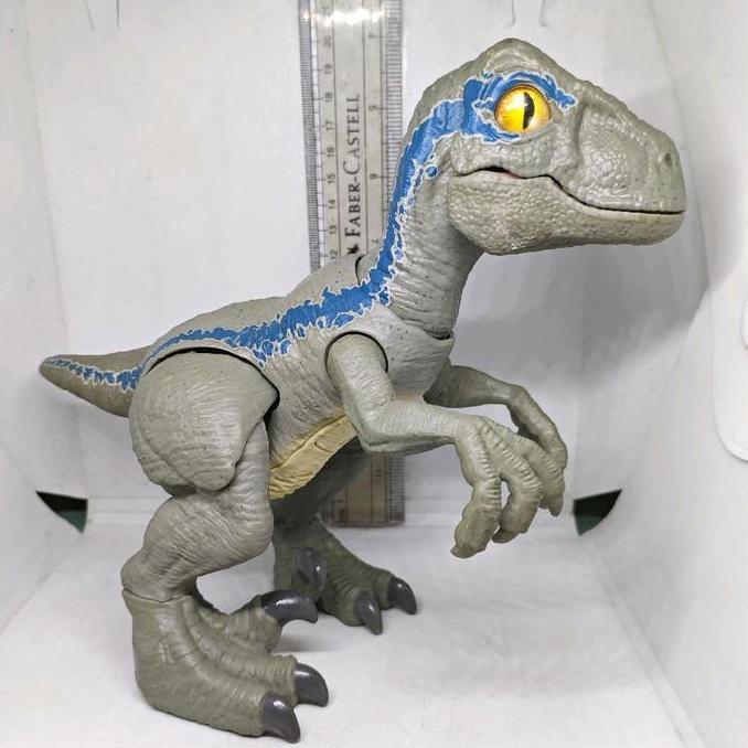 ACTION FIGURE JURASSIC WORLD DINO RIVALS PRIMAL PAL BLUE ORIGINAL MATTEL ELEK OFF FG75