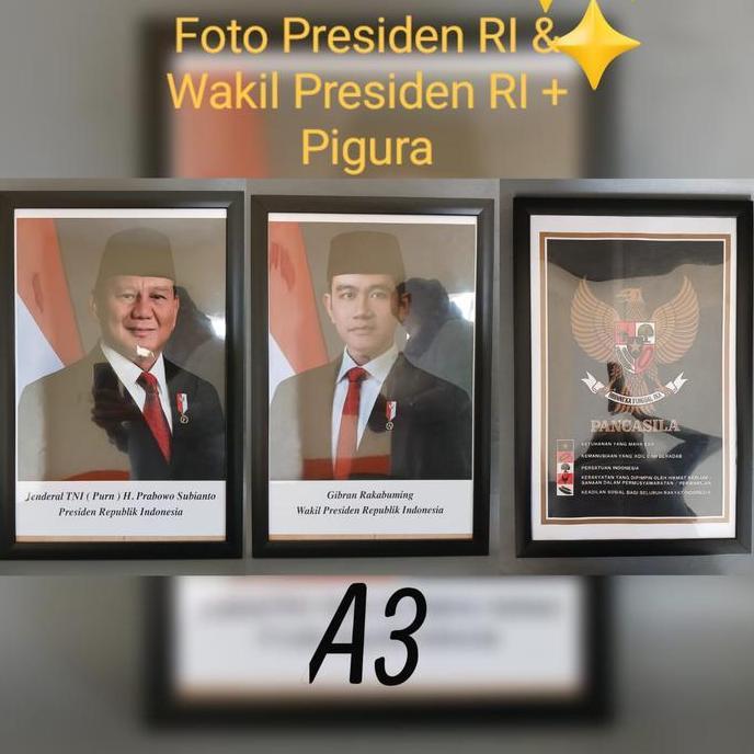 Foto Pigura Presiden RI - Foto Pigura Wakil Presiden RI - Foto Pigura Pancasila TERLARIS|BEST QUALIT