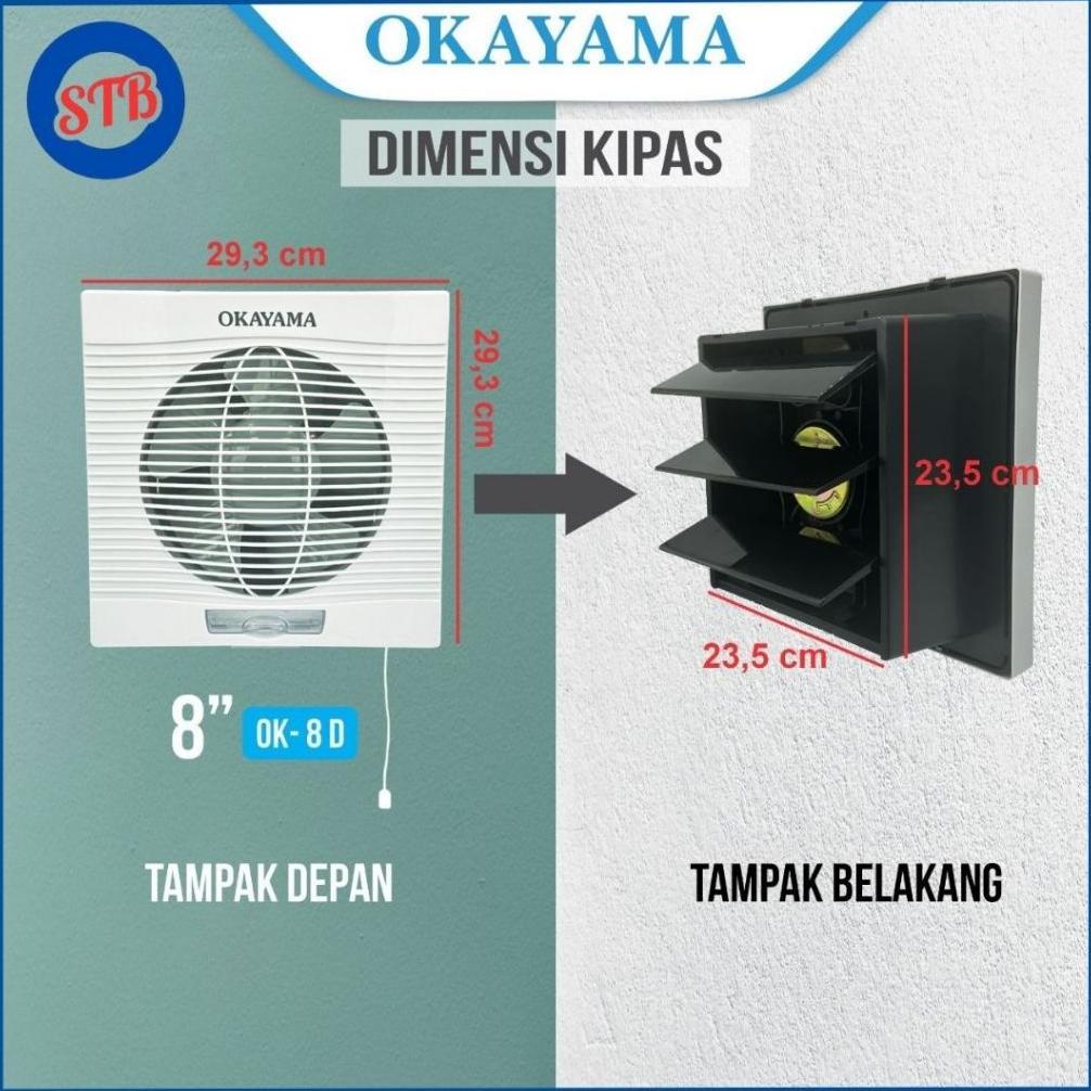 bestpromo kipas angin exhaust fan/ hexos dinding okayama 8/10/12 inch - ok8d/ ok10d / ok12d