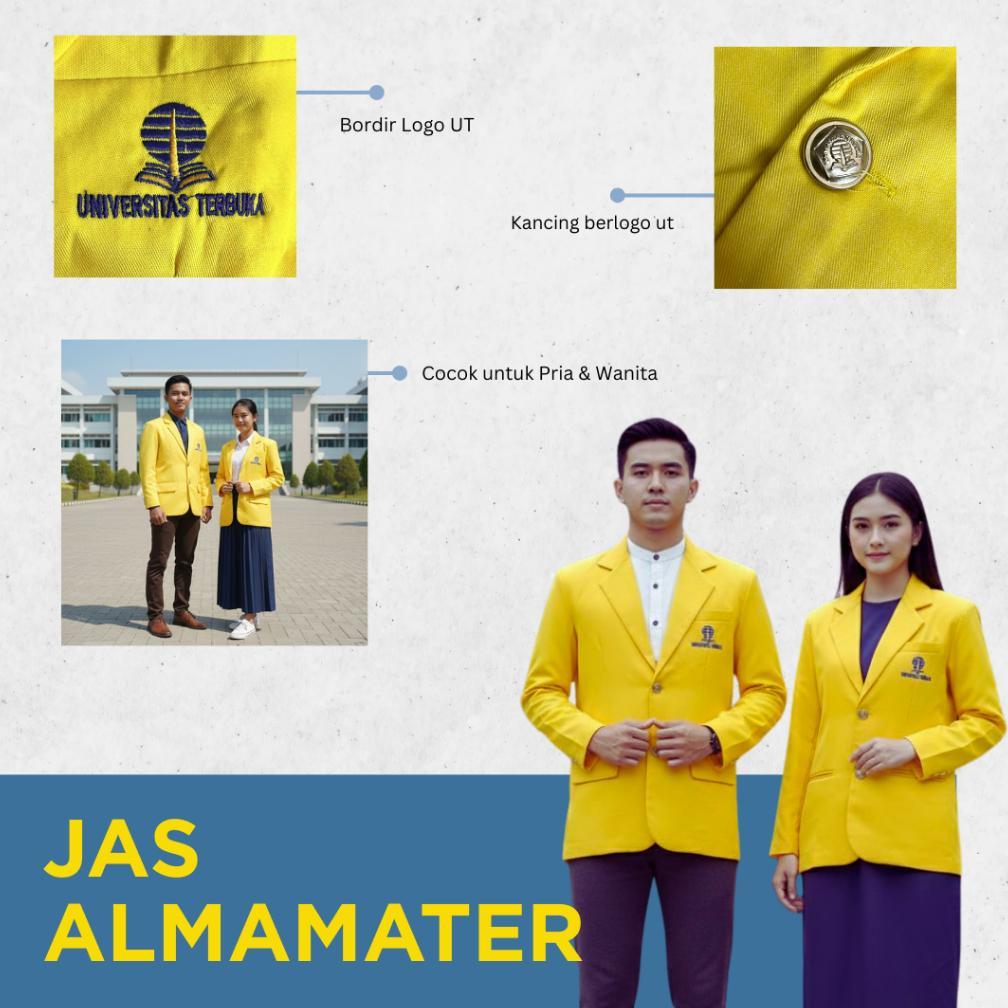 Kualitas Super Ready Stock Jas Almamater Universitas Terbuka Pria & Wanita/Jas Almet Ut Original