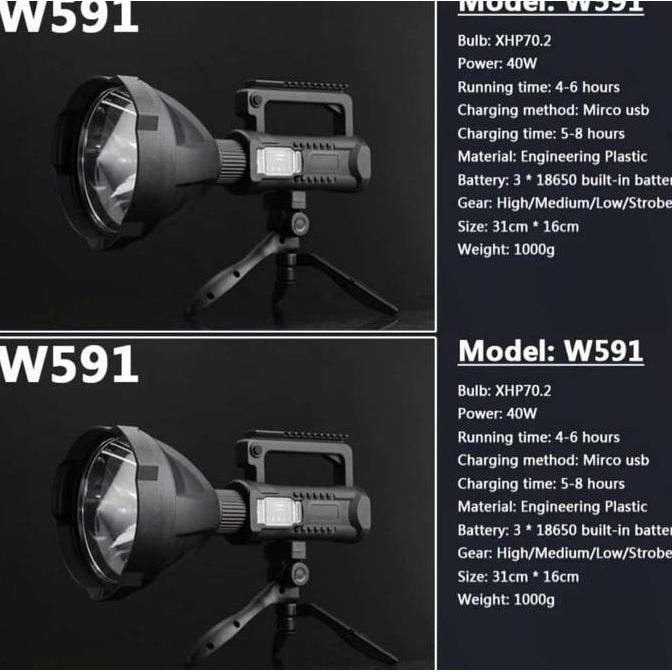 Lightx- Senter Led Multifungsi W591 Jumbo Led B Led Super Terang