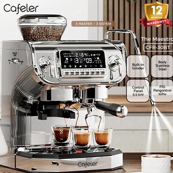 CAFELER MESIN KOPI ESPRESSO 3 HEATER COFFEE MAKER OTOMATIS KONTROL